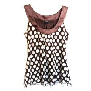 USA-MADE polka dot print satin trim fully lined